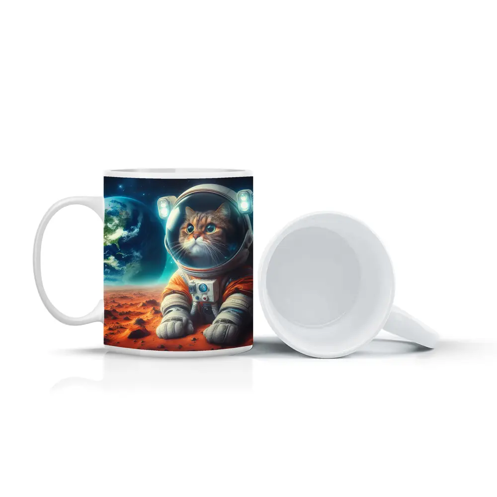 Cat Astronaut On Mars Space Art – Mugs