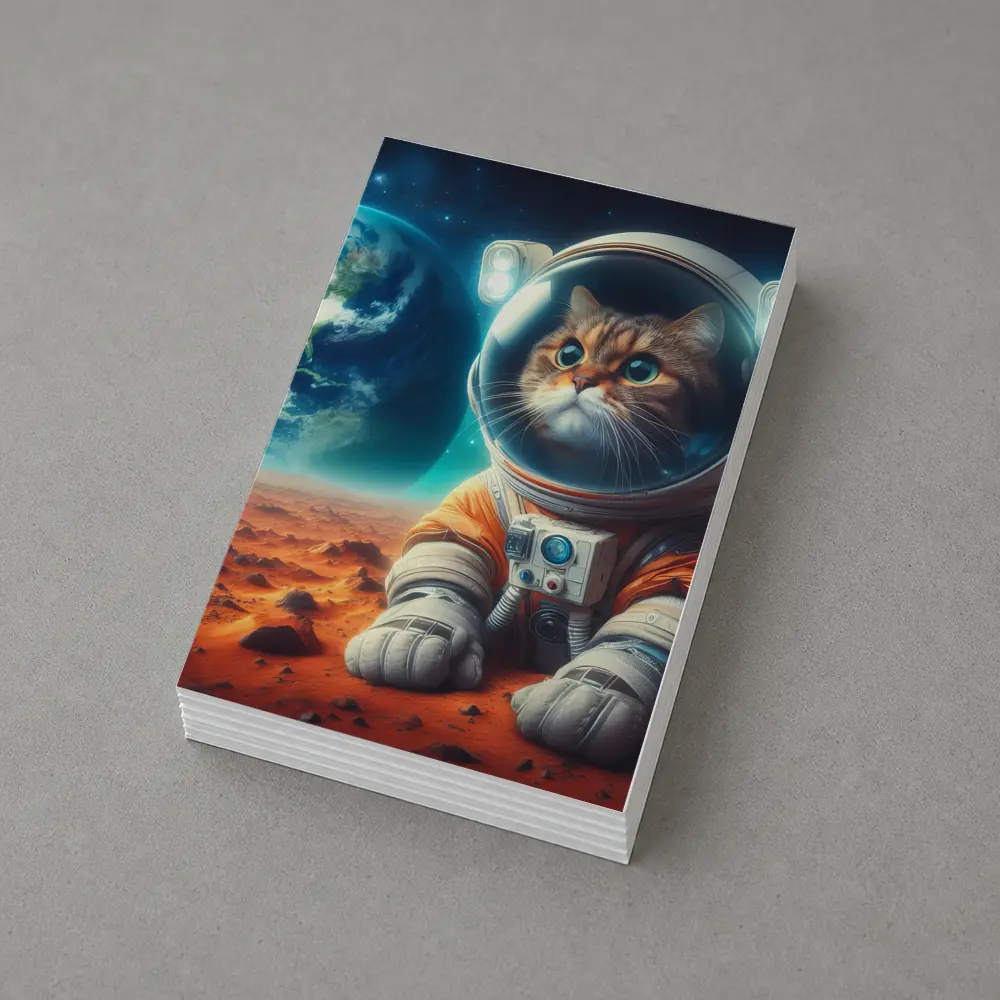 Cat Astronaut On Mars Space Art – Postcards