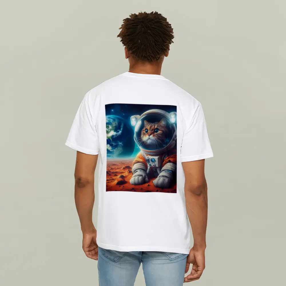 Cat Astronaut On Mars Space Art – T-Shirts