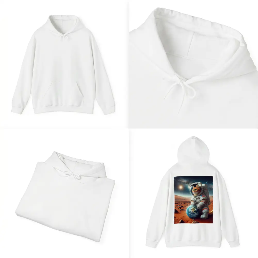 Orange Tabby Cat Astronaut on Mars – Hoodies