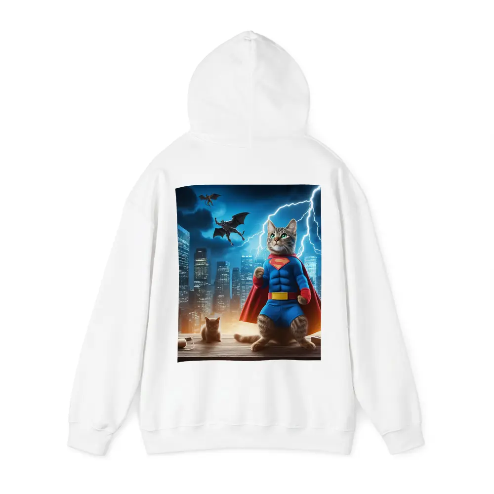 Superhero Cat Superman Costume City Night – Hoodies