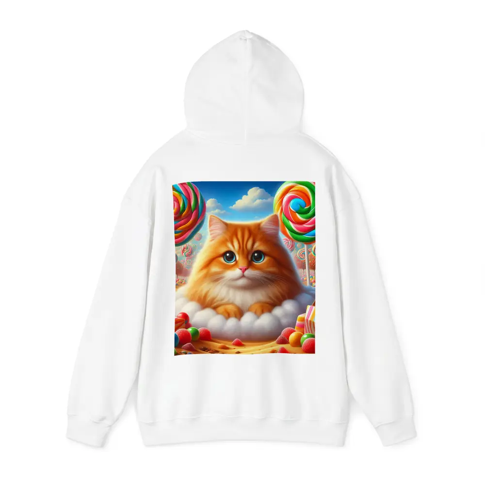 Fluffy Orange Cat Candy Land Fantasy – Hoodies