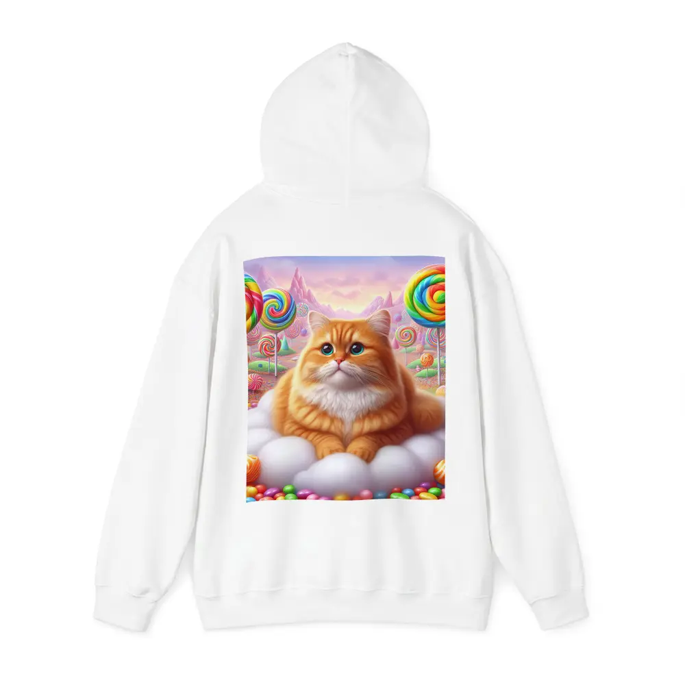 Fluffy Orange Cat Candy Land Fantasy – Hoodies