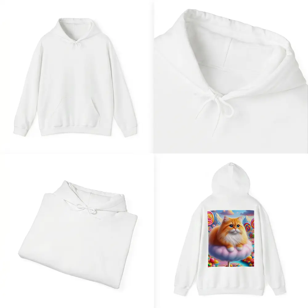 Fluffy Orange Cat Candy Land Fantasy – Hoodies