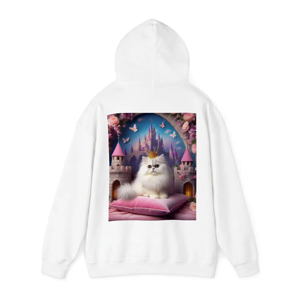 White Persian Cat Crown Fantasy Castle – Hoodies