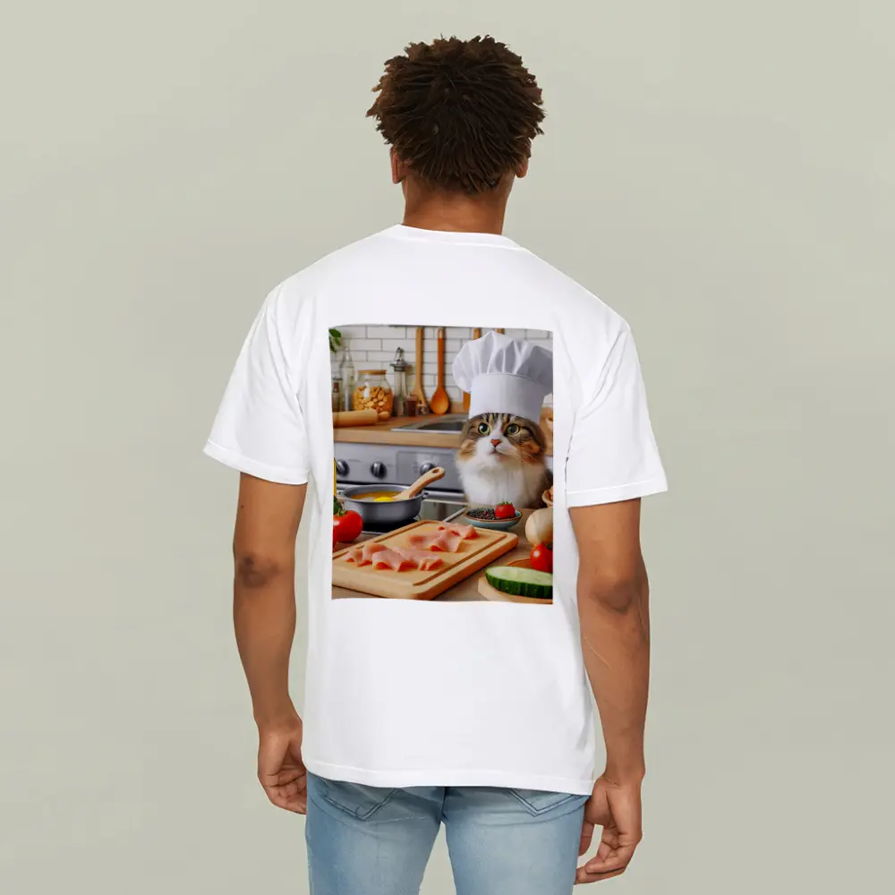 Chef Cat Cooking in Cozy Kitchen – T-Shirts