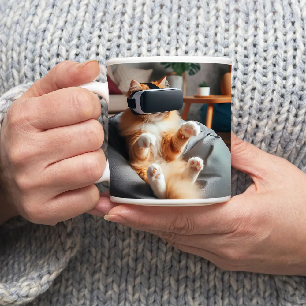 Orange Cat VR Headset Bean Bag – Mugs