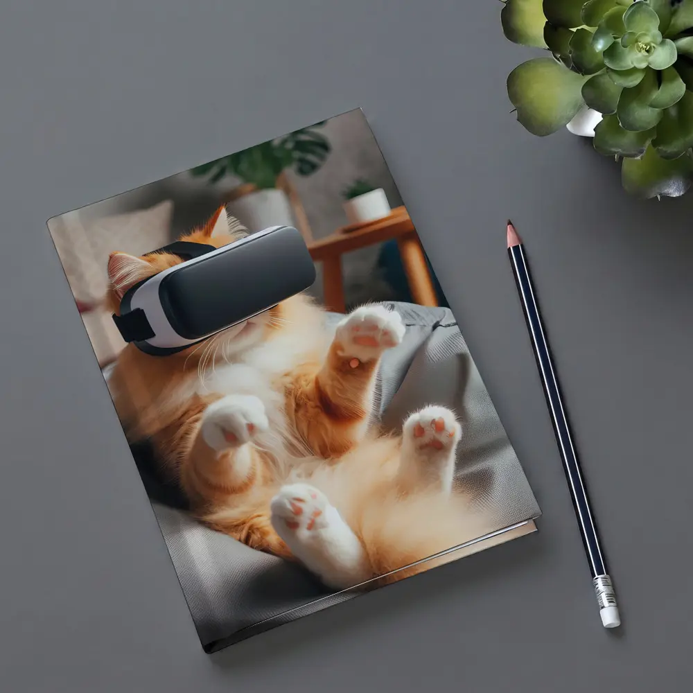 Orange Cat VR Headset Bean Bag – Notebooks