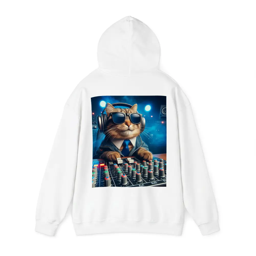 DJ Cat Wearing Sunglasses At Mixing Console – Hoodies