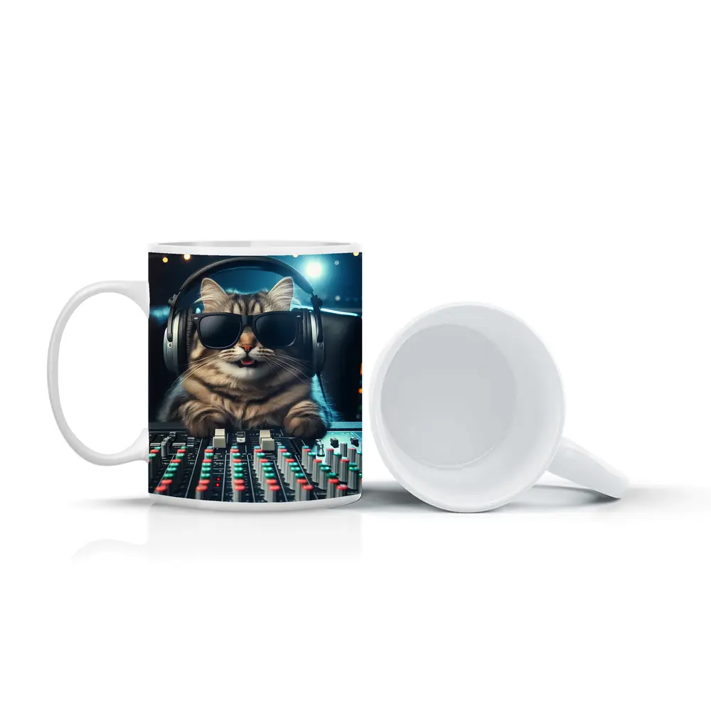 Cool Cat DJ Music Studio Mixing Board – Mugs