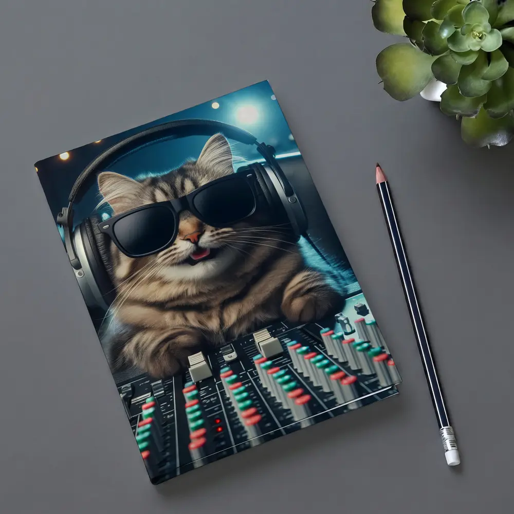 Cool Cat DJ Music Studio Mixing Board – Notebooks