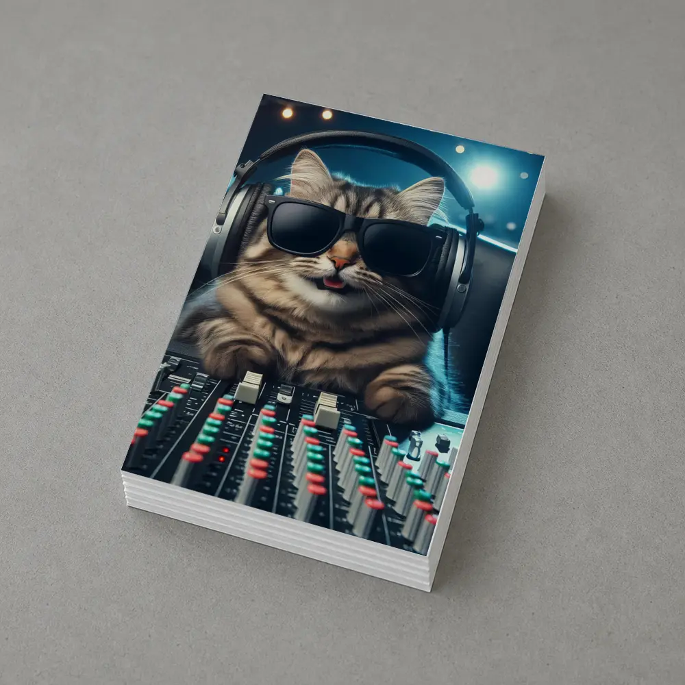 Cool Cat DJ Music Studio Mixing Board – Postcards