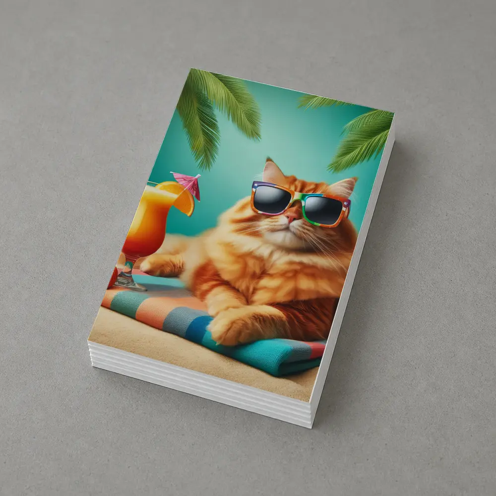 Orange Cat Sunglasses Tropical Beach Summer – Postcards
