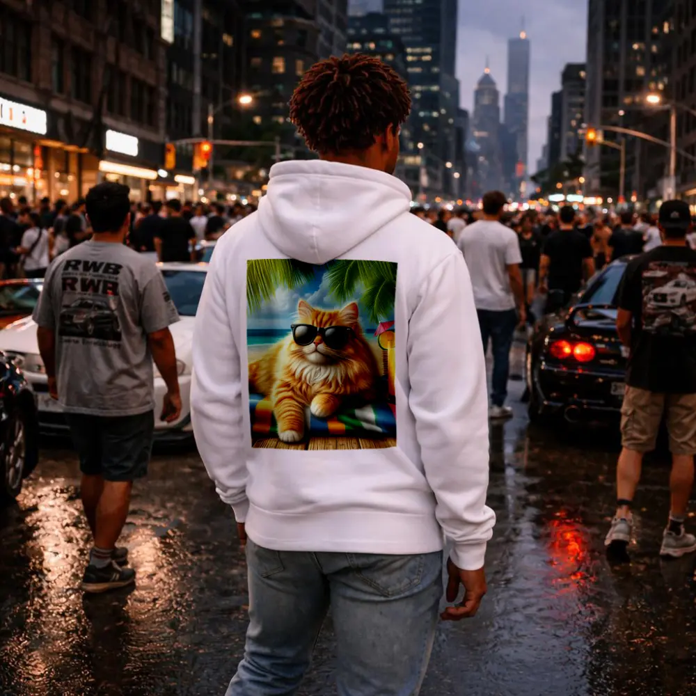 Orange Persian Cat Sunglasses Tropical Beach – Hoodies