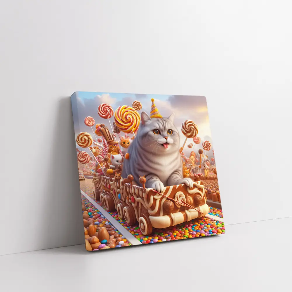 British Shorthair Cat Candy Land Adventure – Wall Art