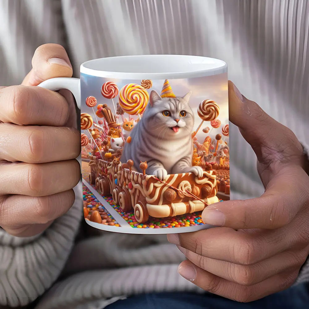 British Shorthair Cat Candy Land Adventure – Mugs