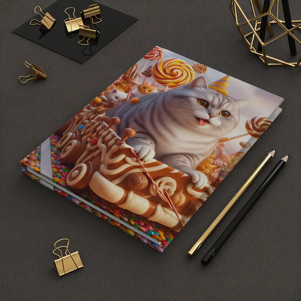 British Shorthair Cat Candy Land Adventure – Notebooks