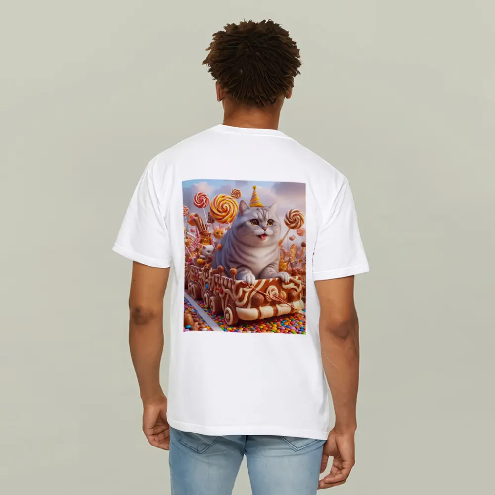 British Shorthair Cat Candy Land Adventure – T-Shirts