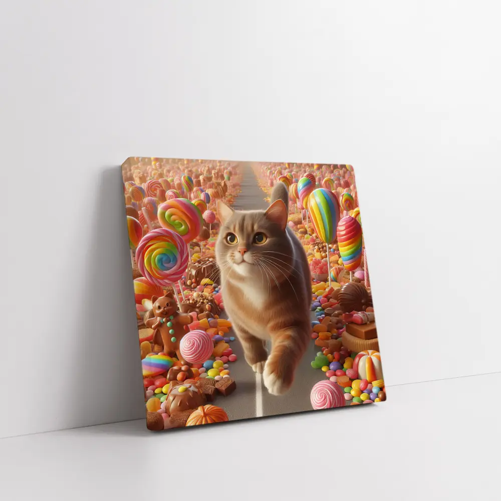 British Shorthair Cat Candy Land Fantasy – Wall Art