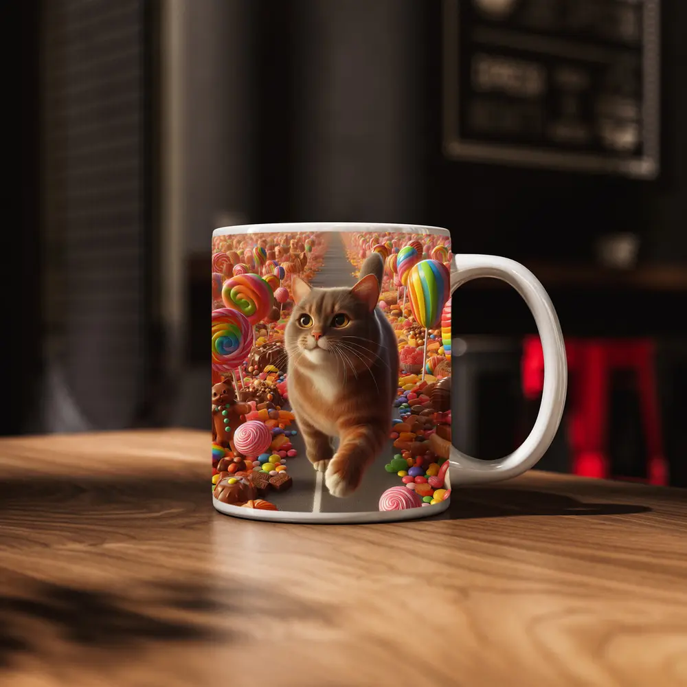 British Shorthair Cat Candy Land Fantasy – Mugs