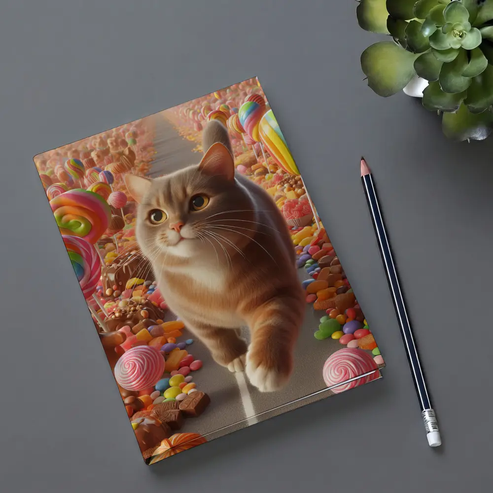 British Shorthair Cat Candy Land Fantasy – Notebooks