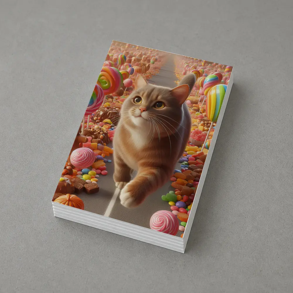 British Shorthair Cat Candy Land Fantasy – Postcards