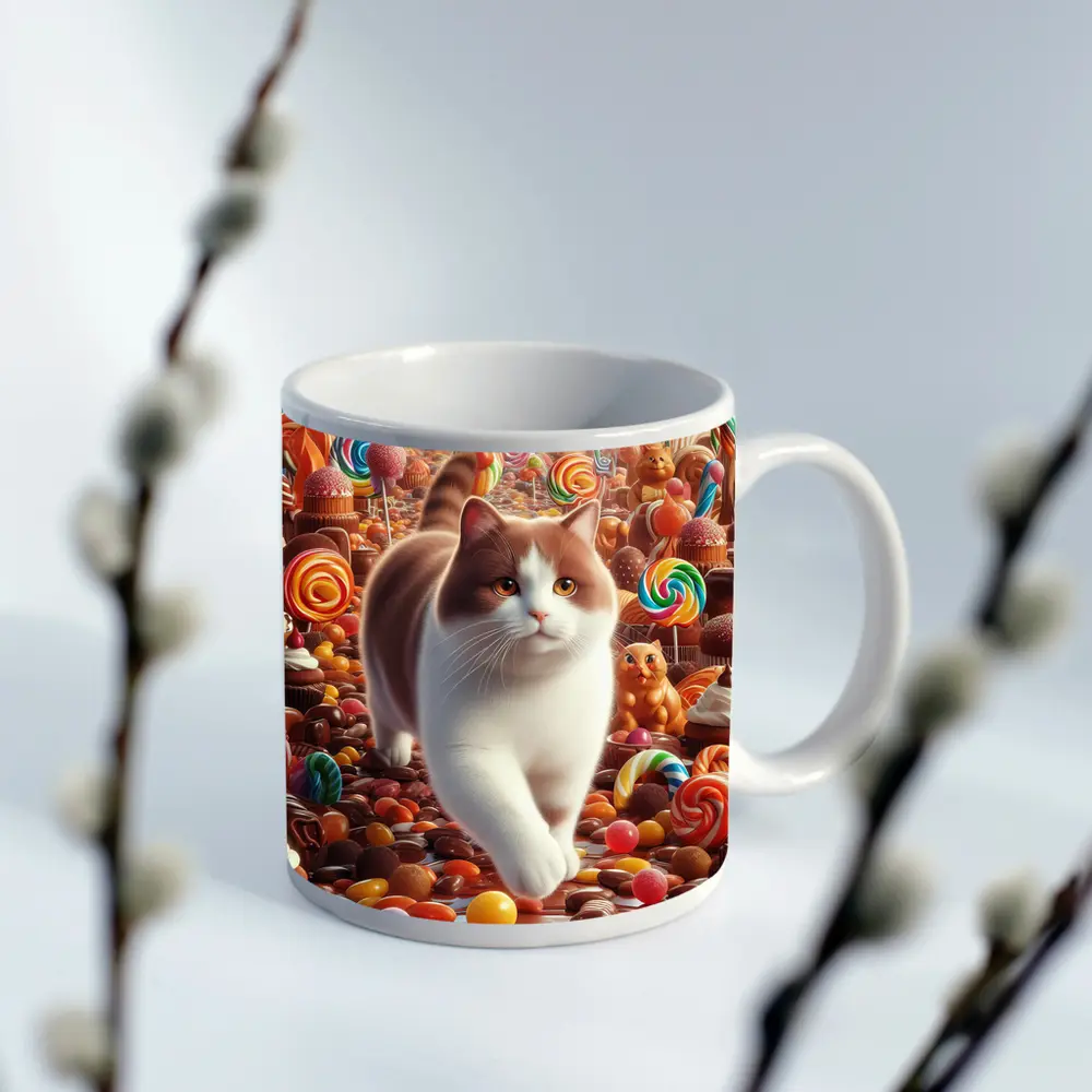 British Shorthair Cat Candy Sweets Fantasy World – Mugs