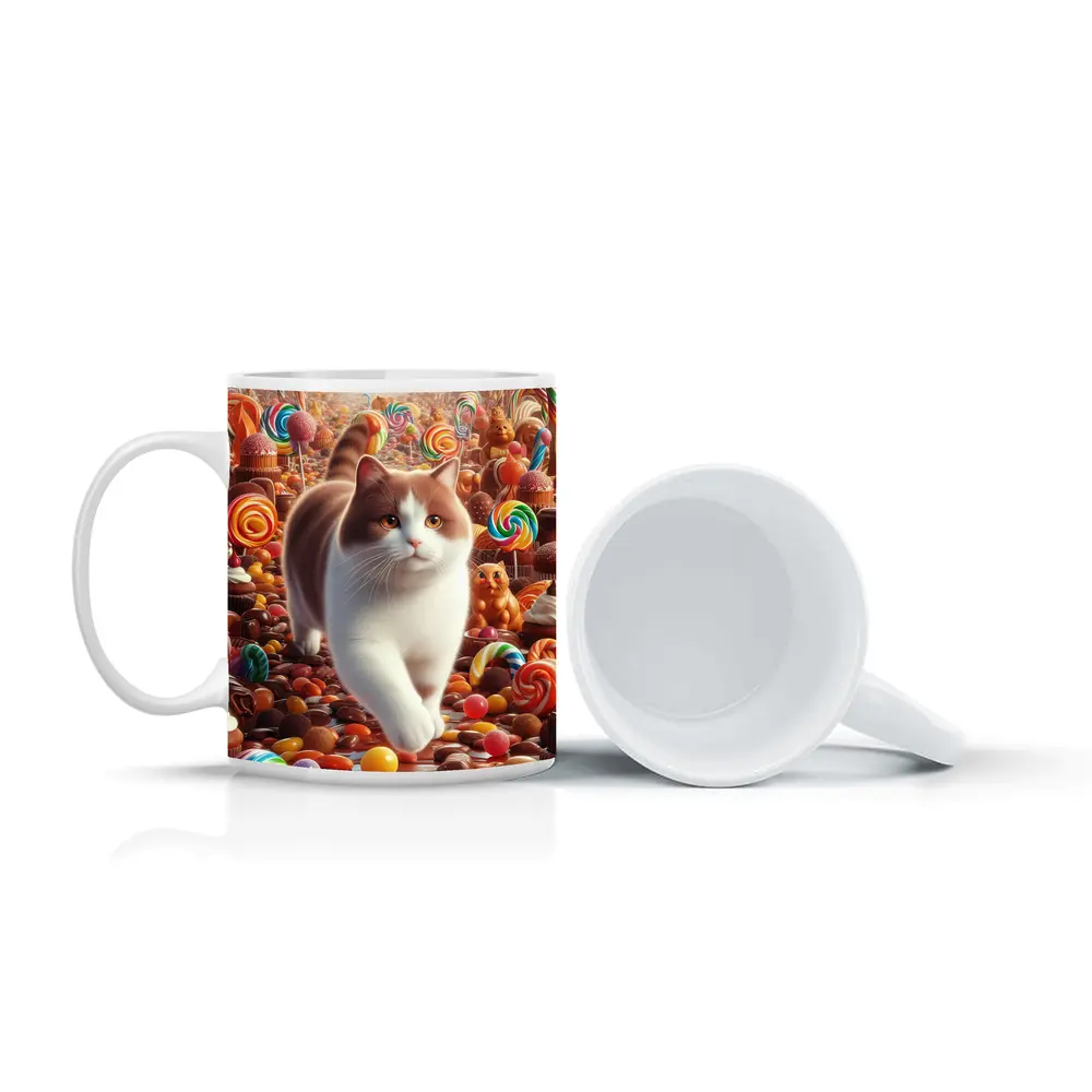 British Shorthair Cat Candy Sweets Fantasy World – Mugs