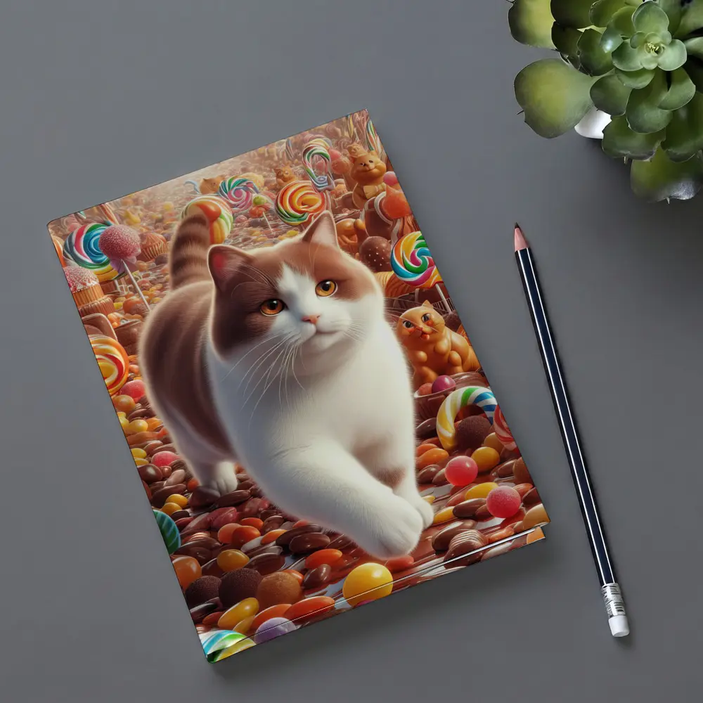 British Shorthair Cat Candy Sweets Fantasy World – Notebooks
