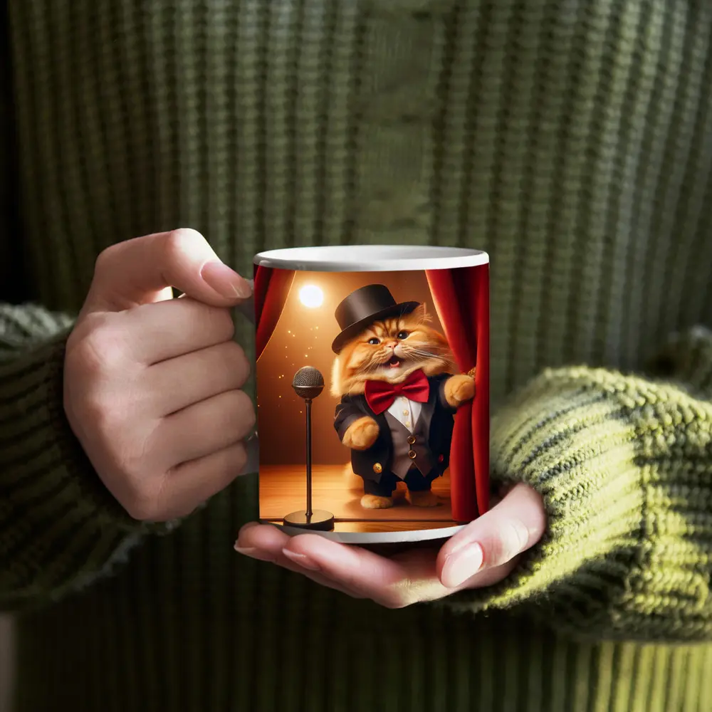 Ginger Cat Performer Top Hat Stage – Mugs