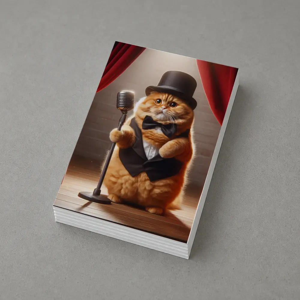 Scottish Fold Cat Performer On Stage – Postcards