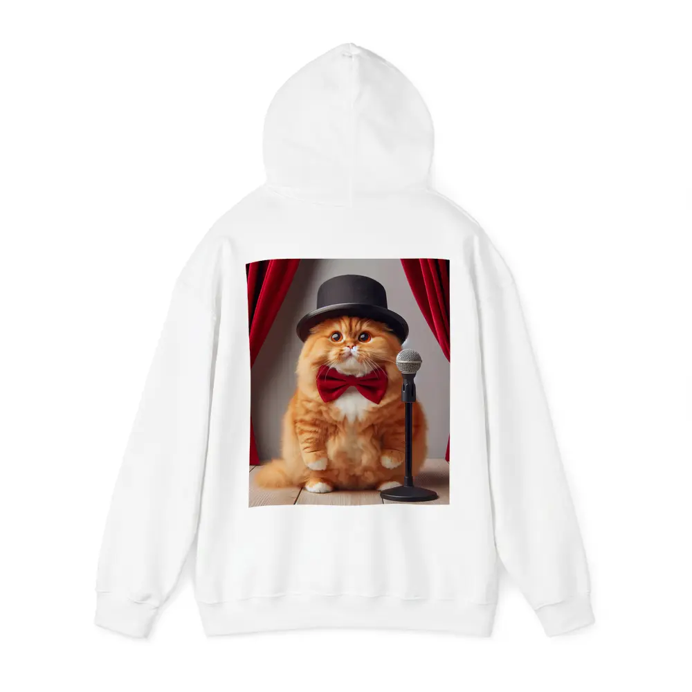Orange Cat Top Hat Bow Tie Stage – Hoodies