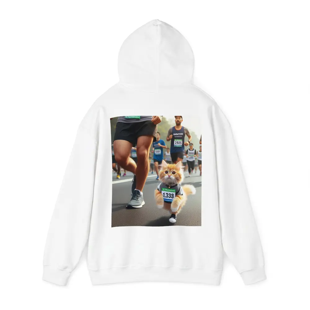 Orange Kitten Running Marathon Race Street – Hoodies