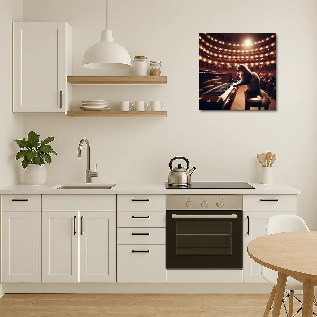 Cat Playing Piano Grand Concert Hall – Wall Art