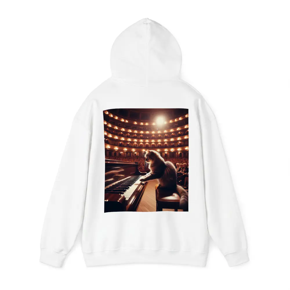 Cat Playing Piano Grand Concert Hall – Hoodies