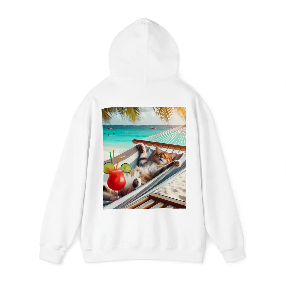 Relaxing Cat Hammock Tropical Beach Summer – Hoodies