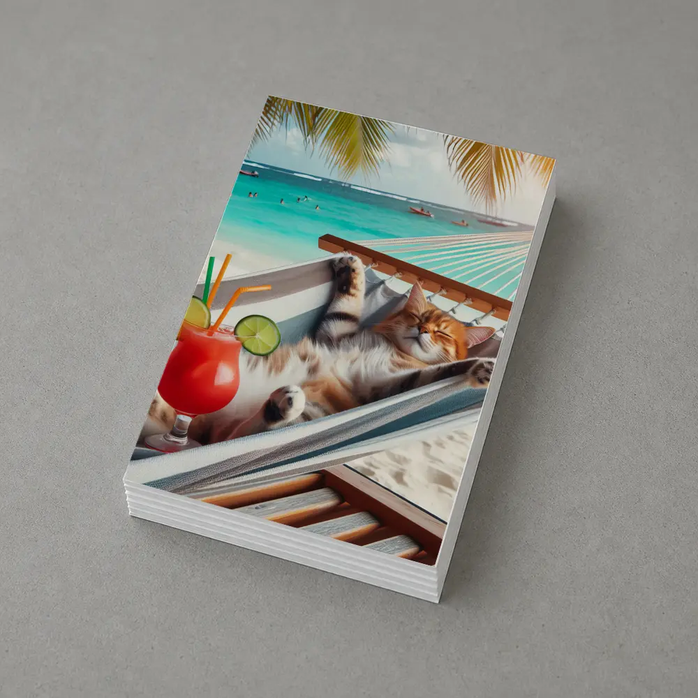 Relaxing Cat Hammock Tropical Beach Summer – Postcards