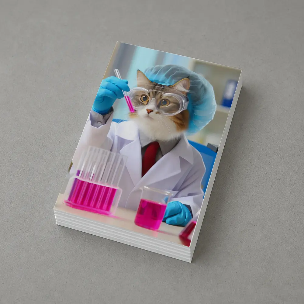 Scientist Cat In Laboratory Wearing Lab Coat – Postcards