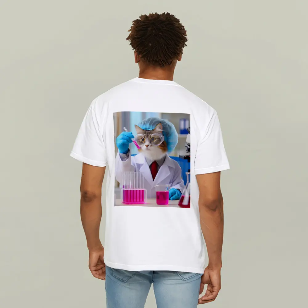 Scientist Cat In Laboratory Wearing Lab Coat – T-Shirts