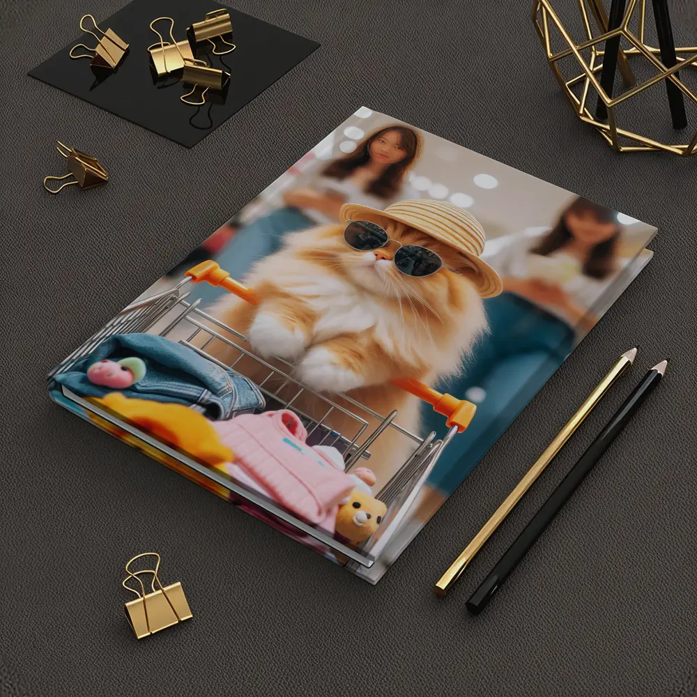 Orange Persian Cat Shopping Mall Sunglasses Hat – Notebooks