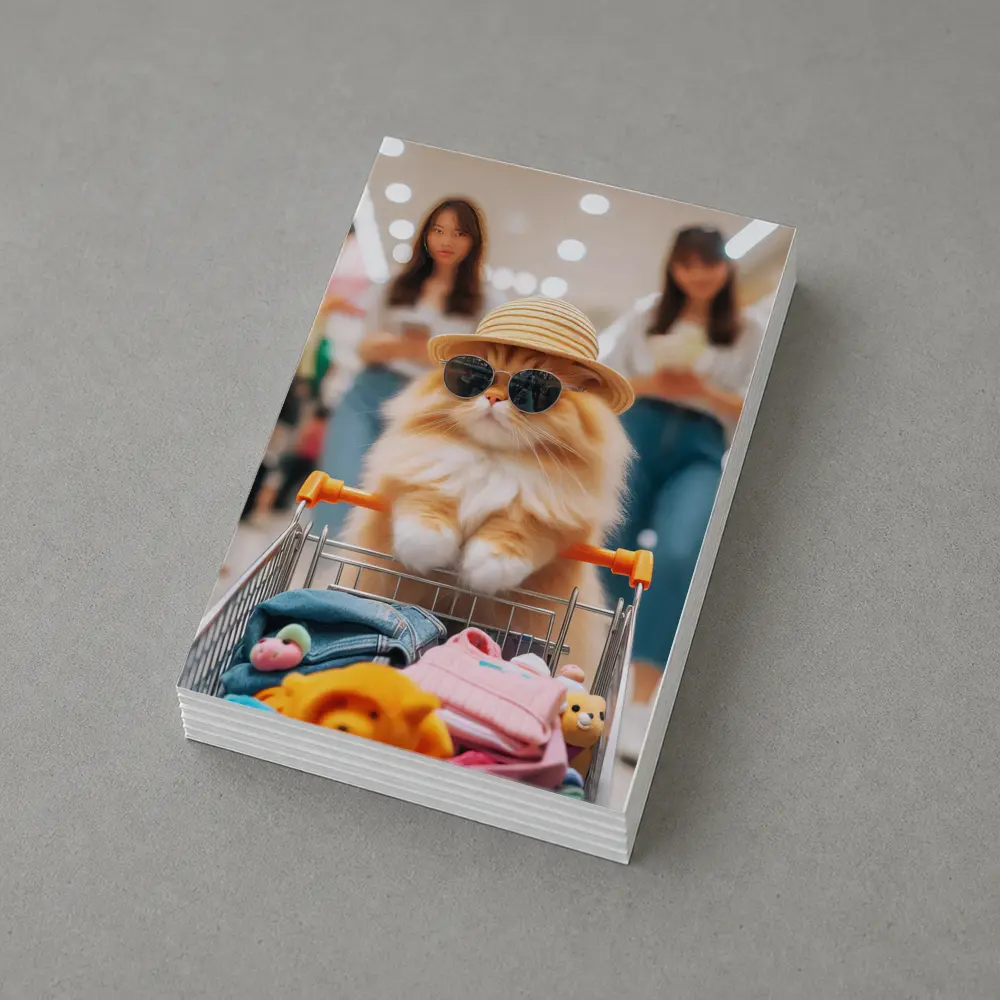 Orange Persian Cat Shopping Mall Sunglasses Hat – Postcards