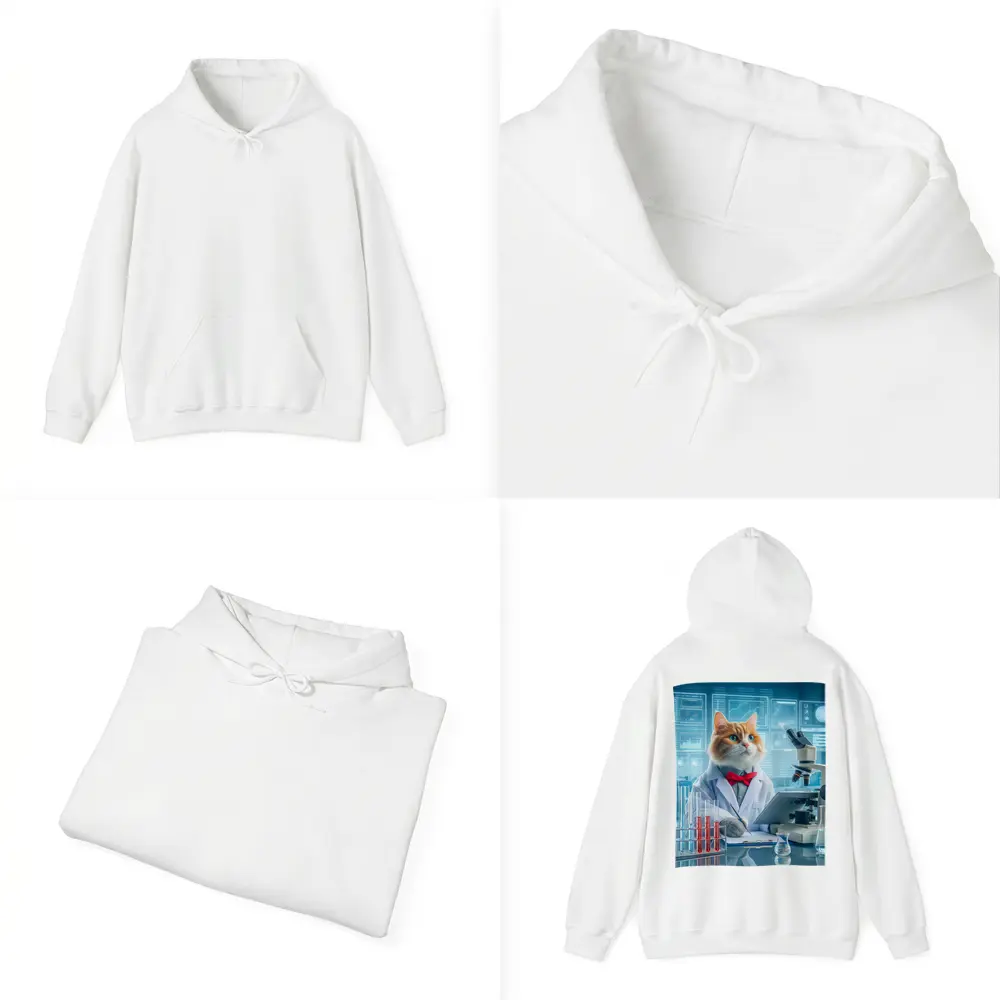Cat Scientist in Lab White Coat – Hoodies