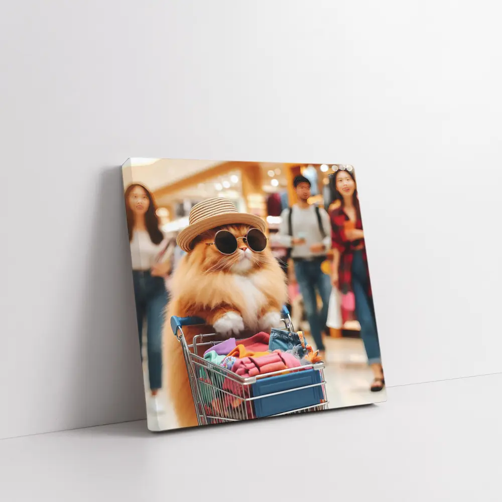 Persian Cat Shopping Mall Sunglasses Hat – Wall Art