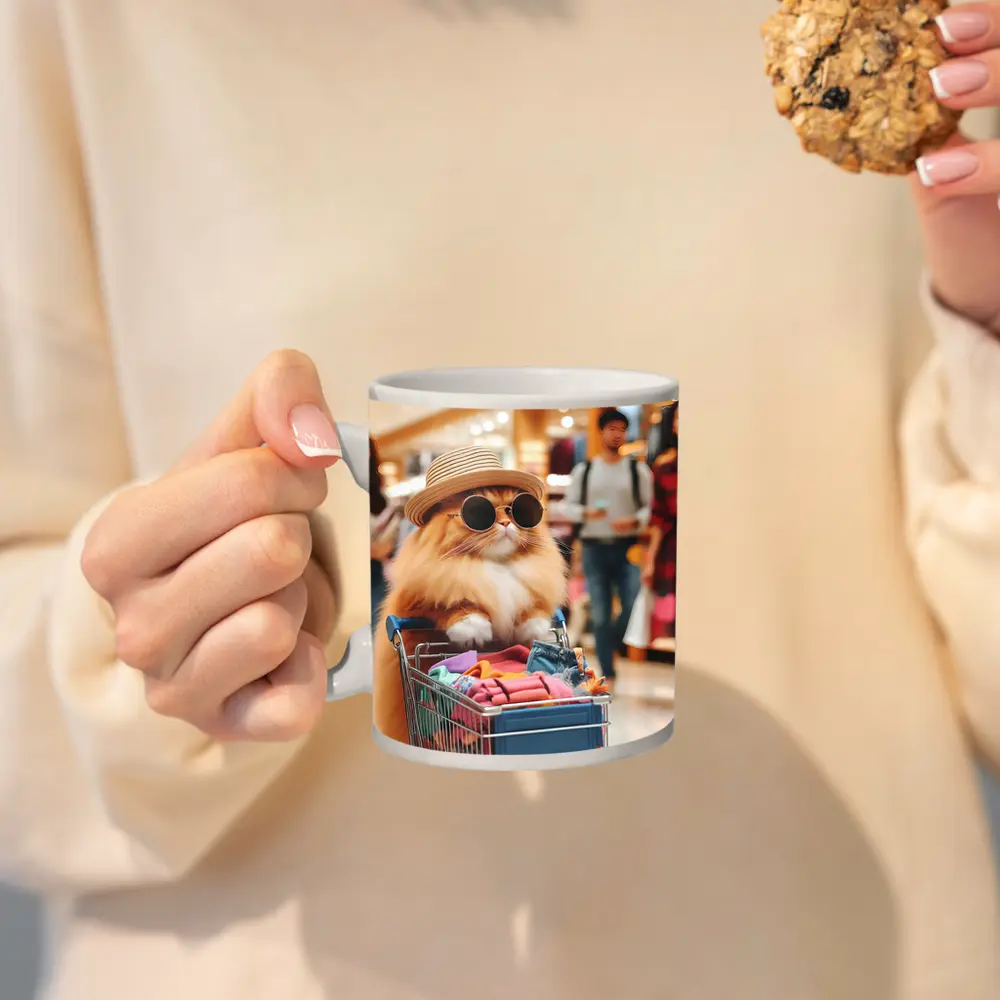 Persian Cat Shopping Mall Sunglasses Hat – Mugs