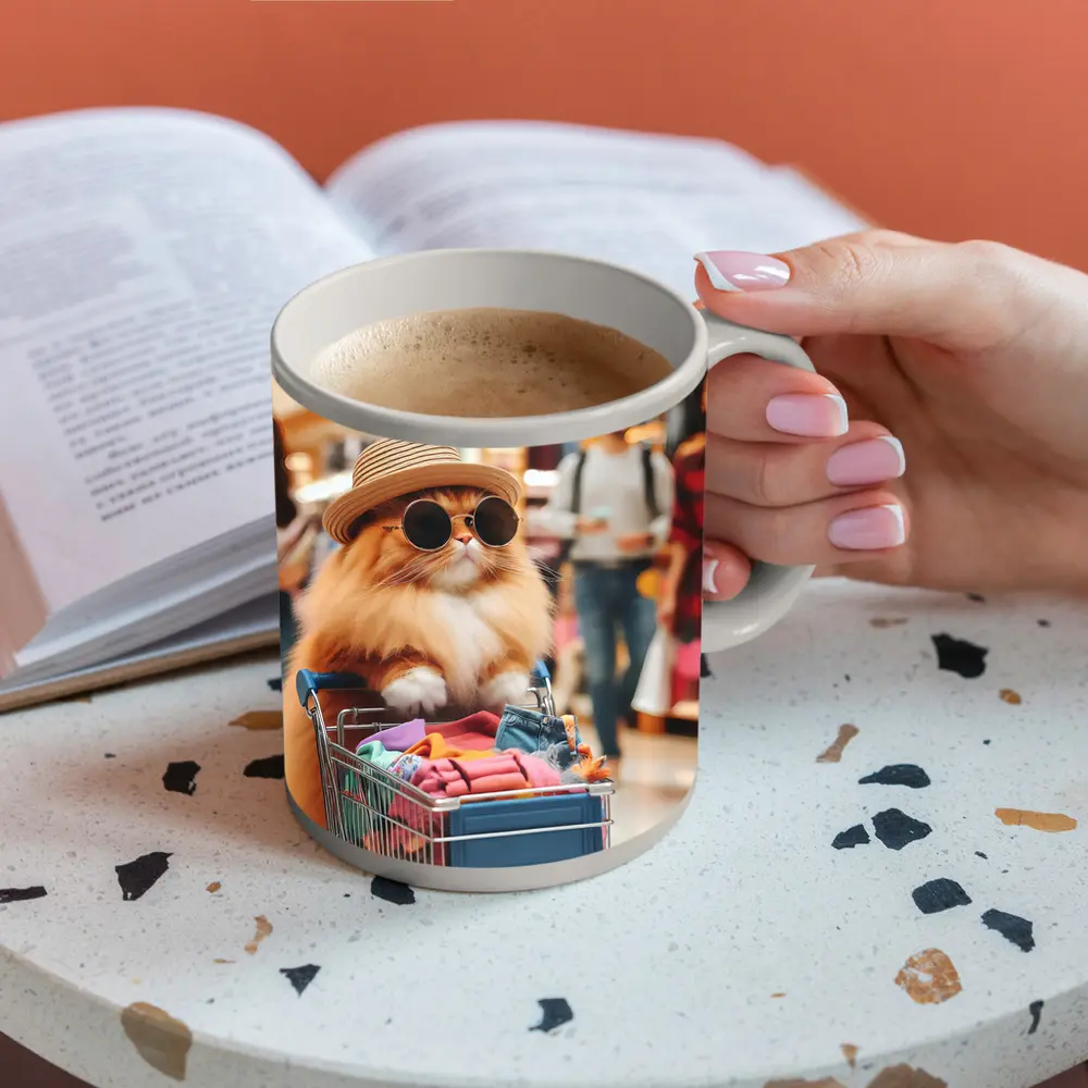 Persian Cat Shopping Mall Sunglasses Hat – Mugs