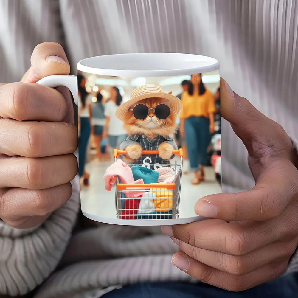 Orange Cat Shopping Mall Sunglasses Hat – Mugs