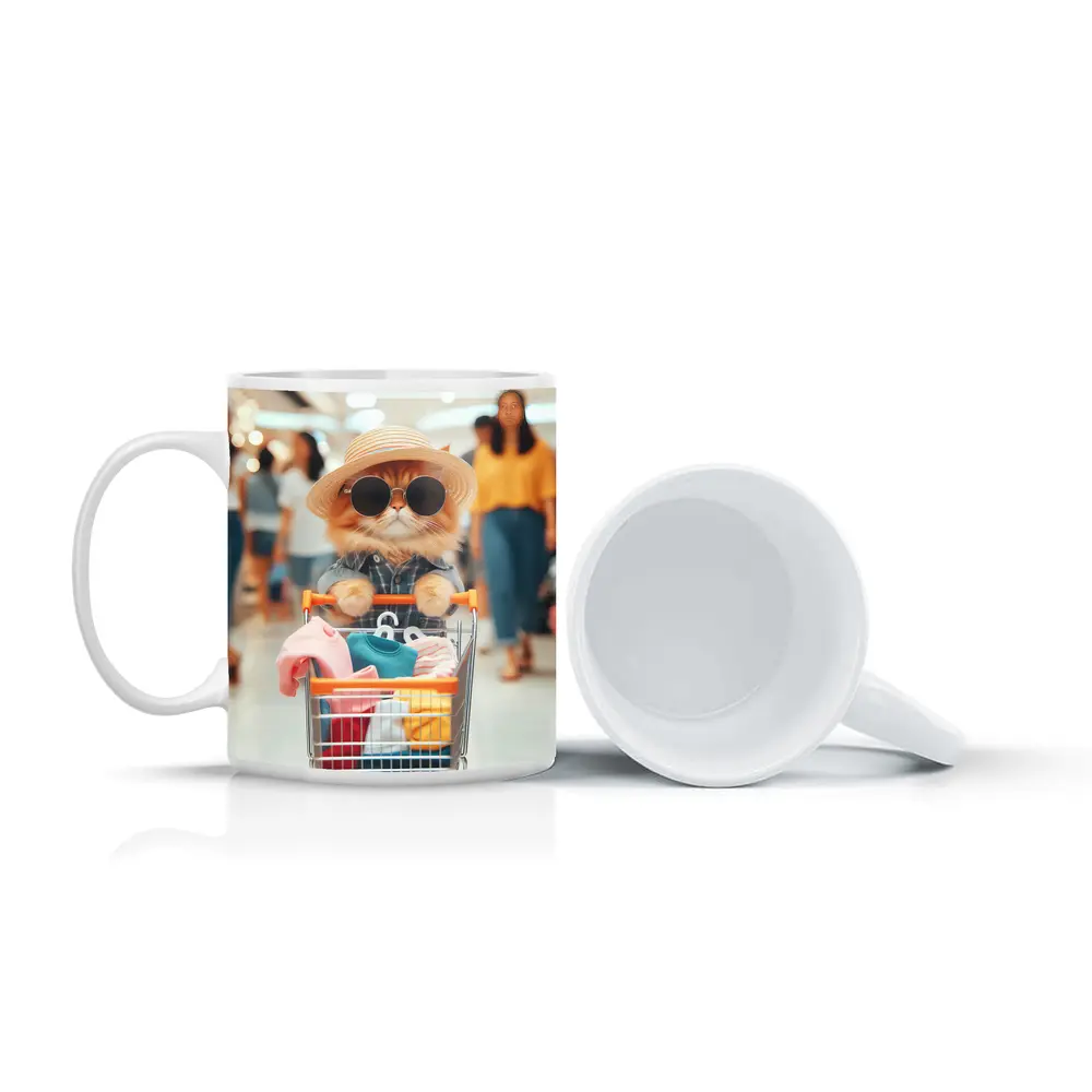 Orange Cat Shopping Mall Sunglasses Hat – Mugs