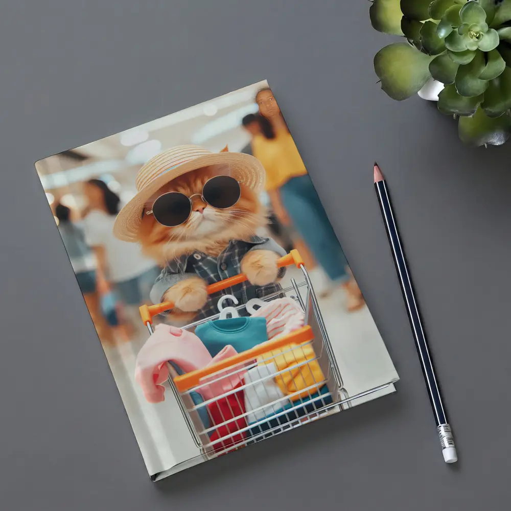 Orange Cat Shopping Mall Sunglasses Hat – Notebooks