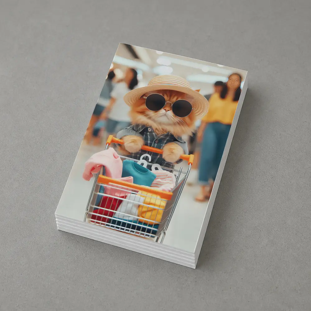 Orange Cat Shopping Mall Sunglasses Hat – Postcards