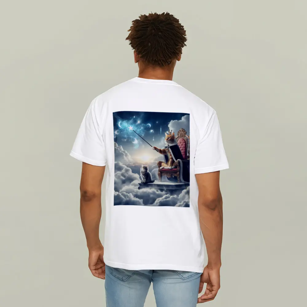 Royal Cat King Throne Magical Clouds Fantasy – T-Shirts